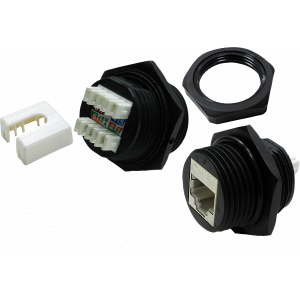 Индустриальный модуль Keystone, RJ45, cat.5e, STP, 180 градусов, IP68